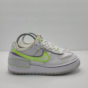 Nike Air Force 1 Low Shadow White Electric Green Womens Shoe DD9684-100 Size 8.5